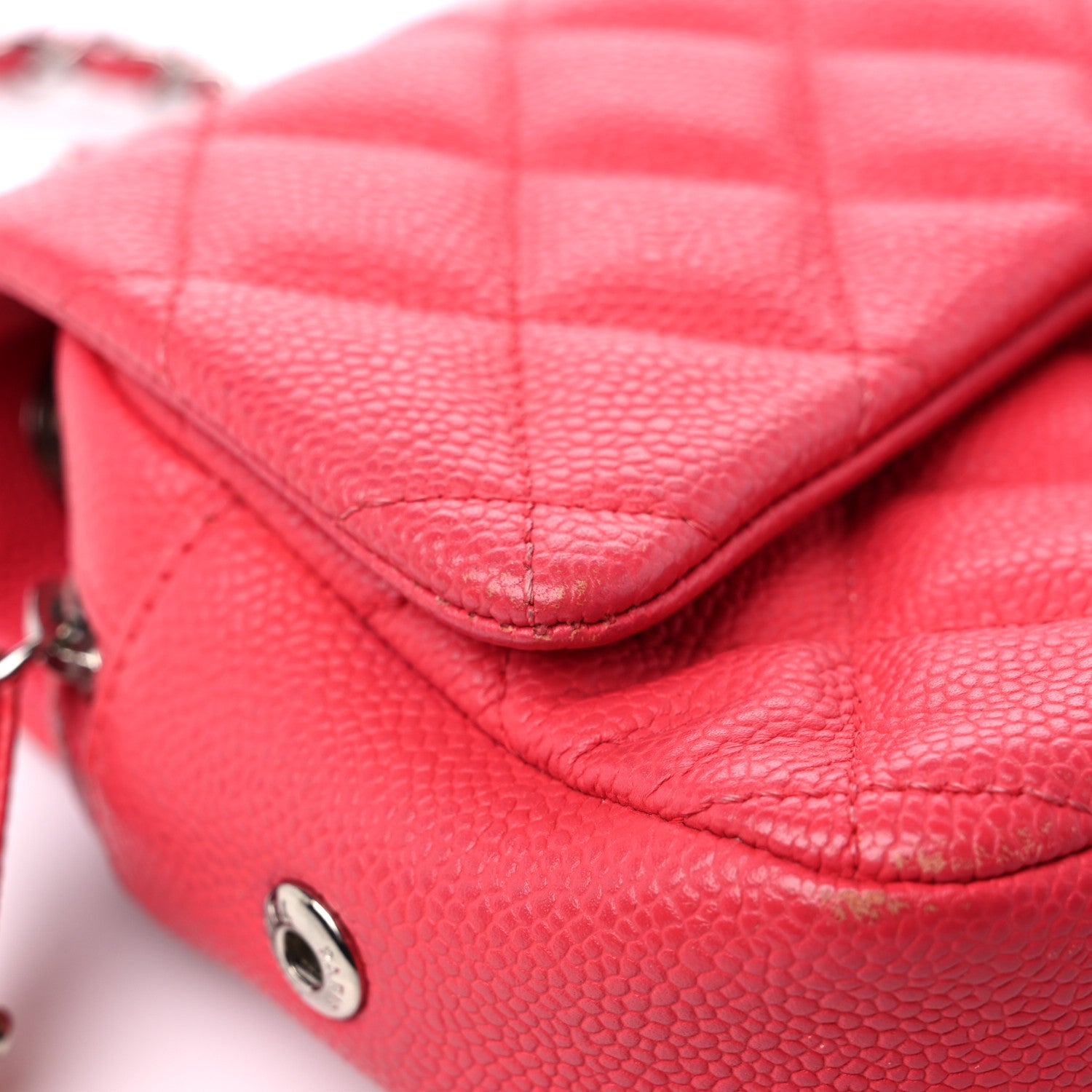 Chanel Caviar Quilted Medium Easy Flap Coral Coral Pink 14 of 15