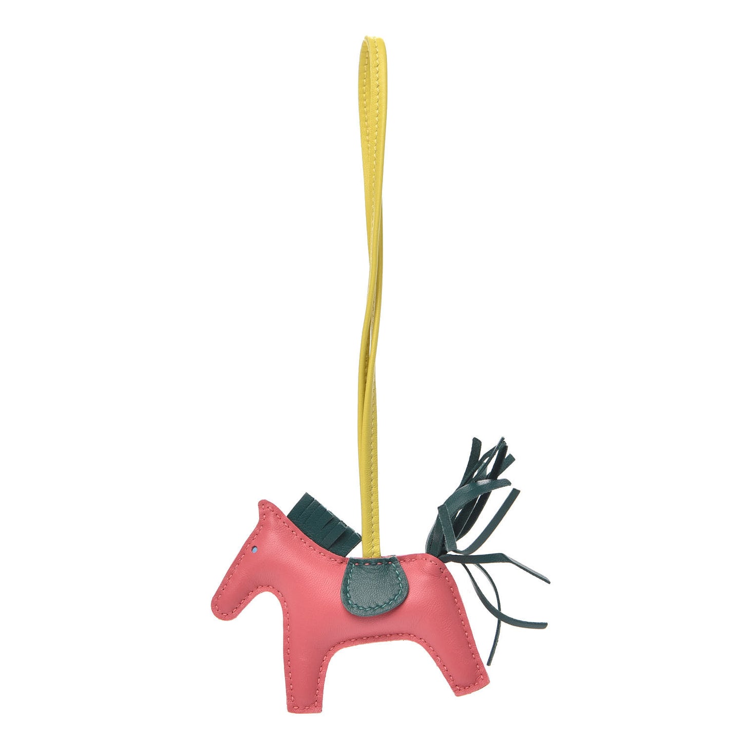 Milo Lambskin Grigri Rodeo Horse Bag Charm PM Rose Azalee Malachite Lime