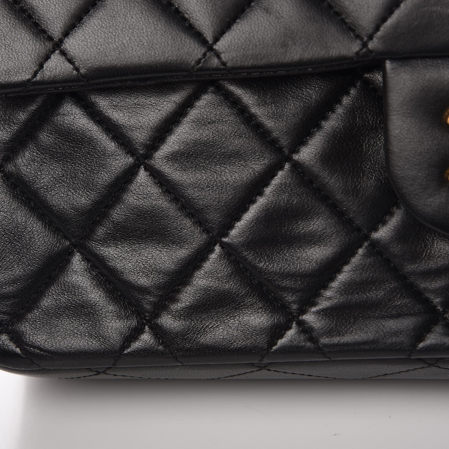 Chanel Lambskin Quilted Medium Double Flap Black 9 of 11