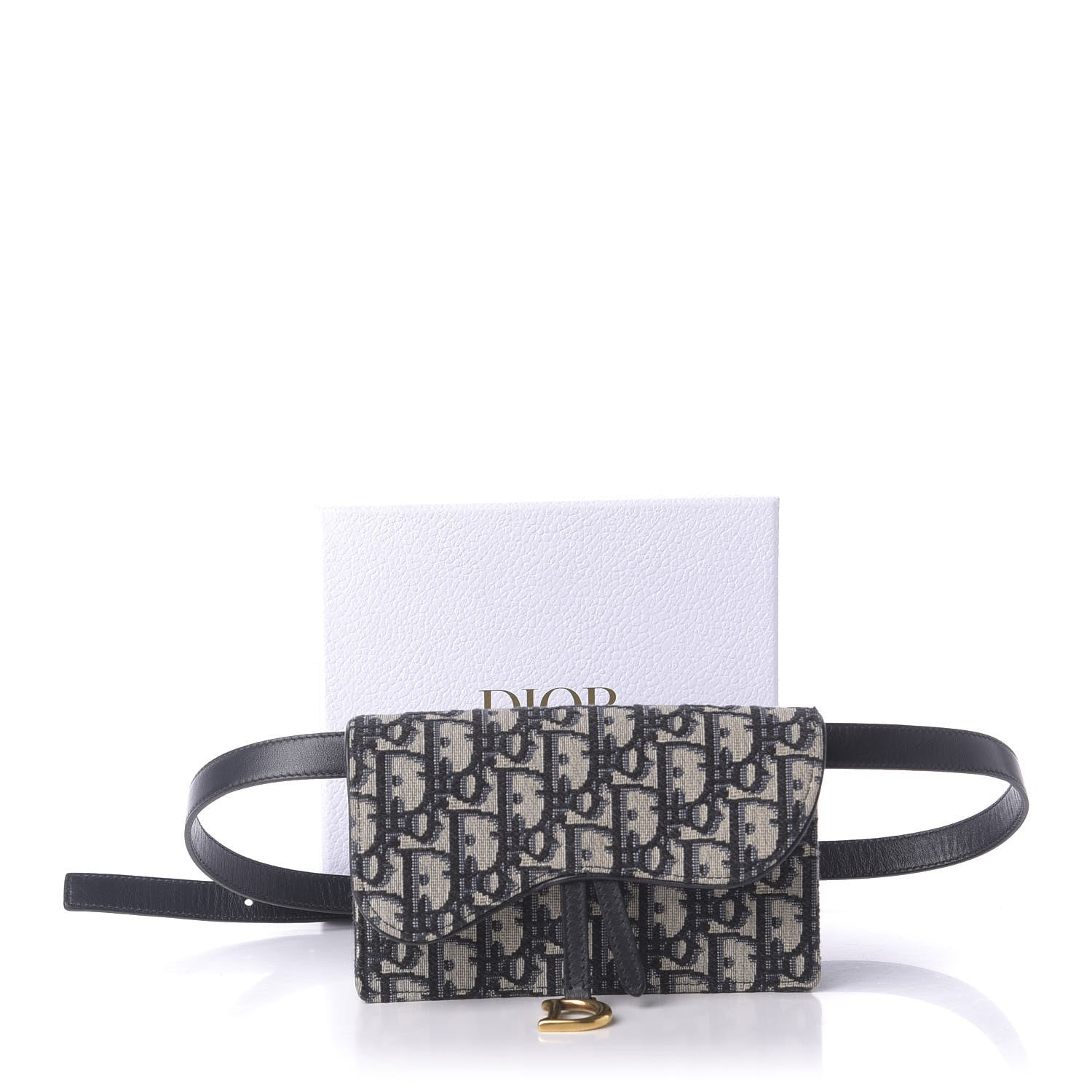 Christian Dior Oblique Saddle Belt Bag Blue 10 of 10