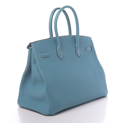 Hermes Togo Birkin 35 Blue Jean 3 of 10