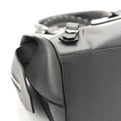Balenciaga Grained Calfskin Neo Classic Silver Hardware S City Dark Grey 10 of 13
