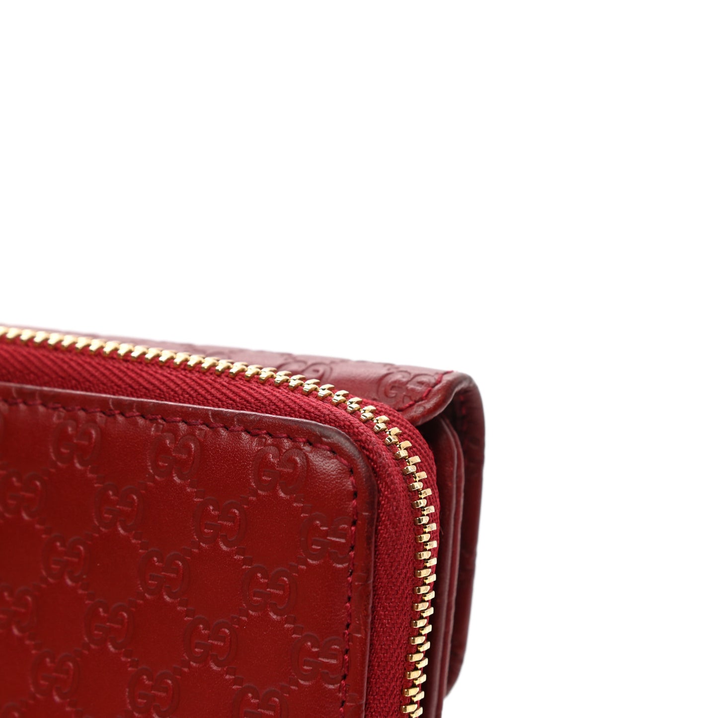Soft Microguccissima Continental Zip Wallet Red