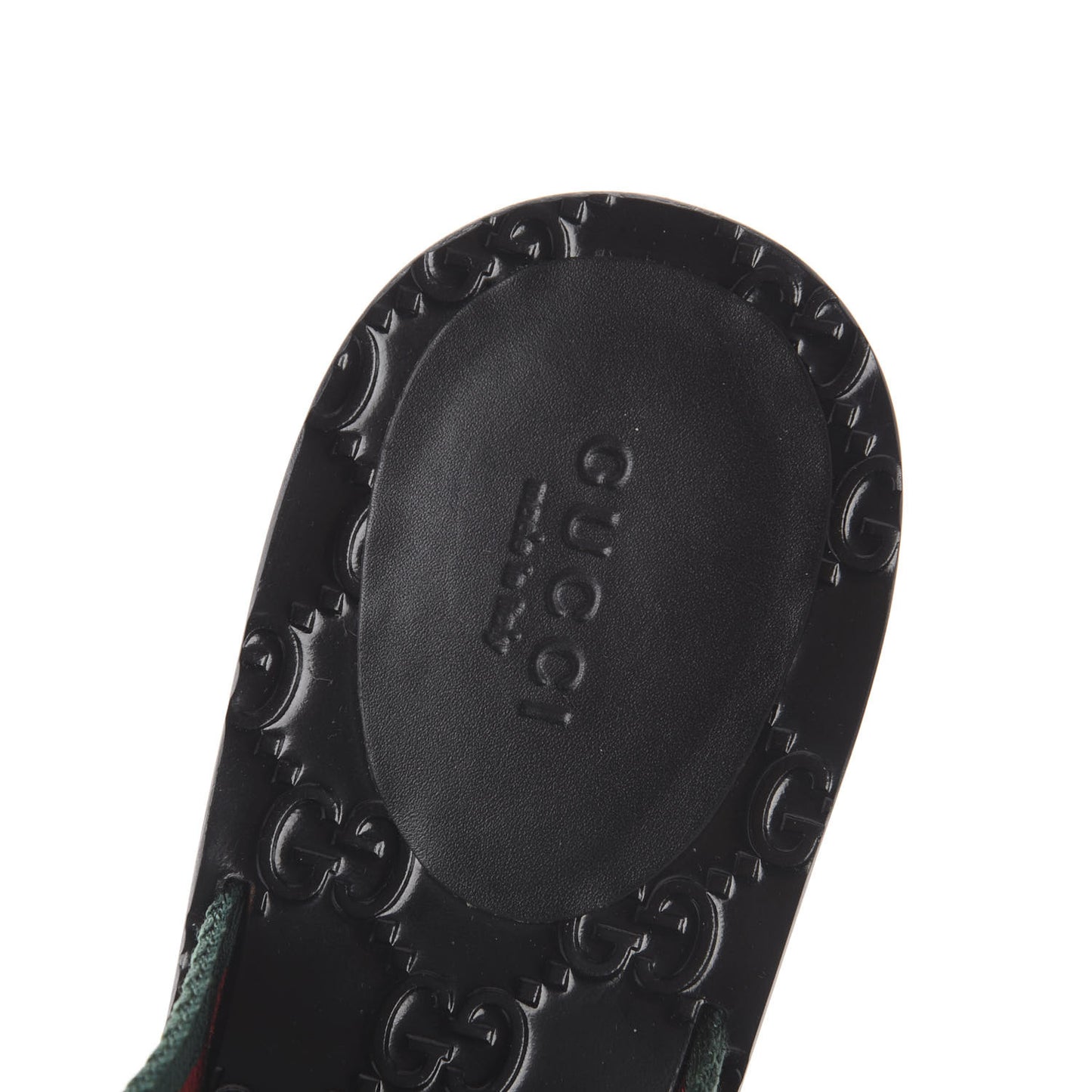 Nylon Guccissima Web Womens Thong Sandals 39.5 Green Red Black