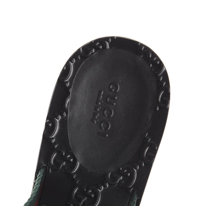 Gucci Nylon Guccissima Web Womens Thong Sandals 39.5 Green Red Black 12 of 14
