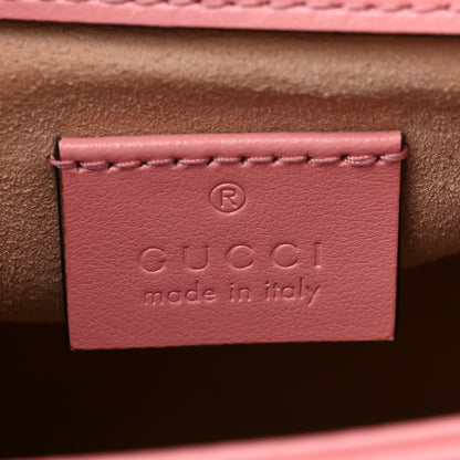 Gucci Calfskin Matelasse Mini GG Marmont Top Handle Shoulder Bag Wild Rose 6 of 10