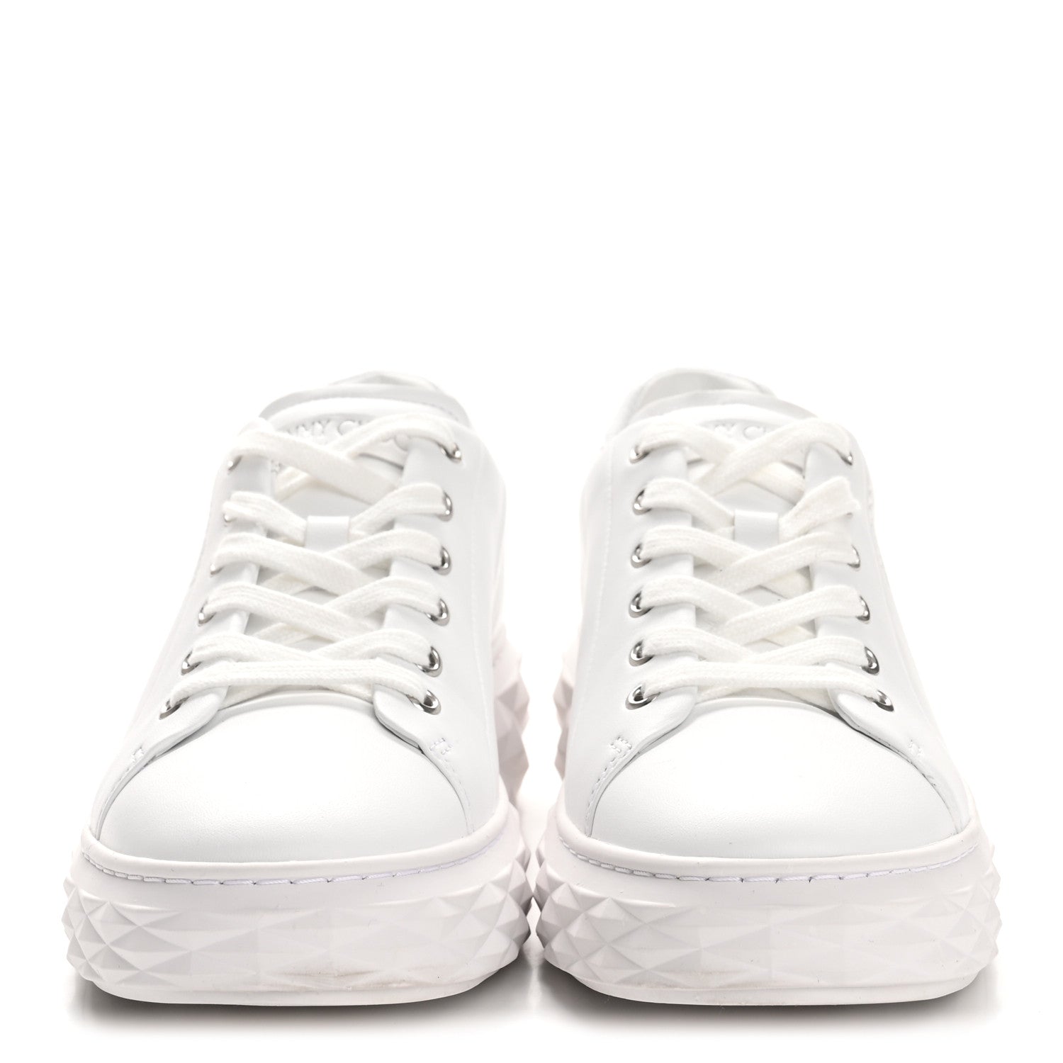 Jimmy Choo Nappa Diamond Light Platform Sneakers 38 White 7 of 27