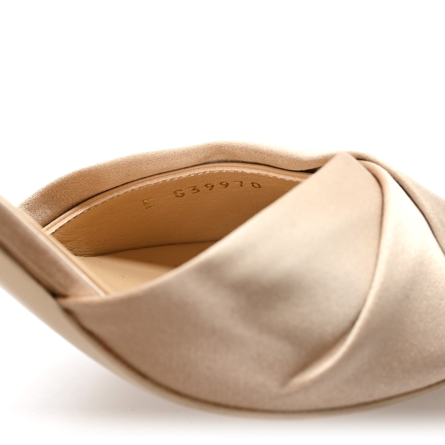 Satin Pearl Crystal Bow Pumps 40 Light Beige