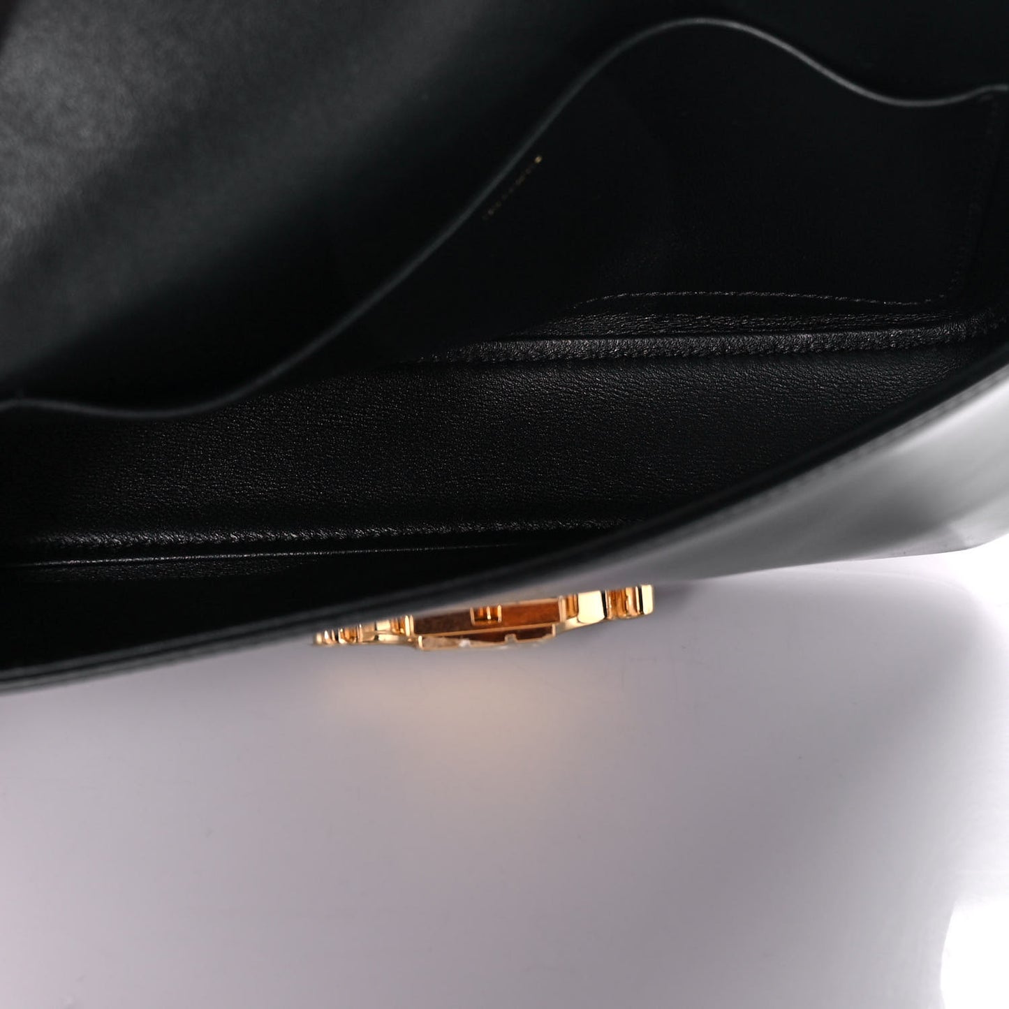 Shiny Calfskin Triomphe Shoulder Bag Black