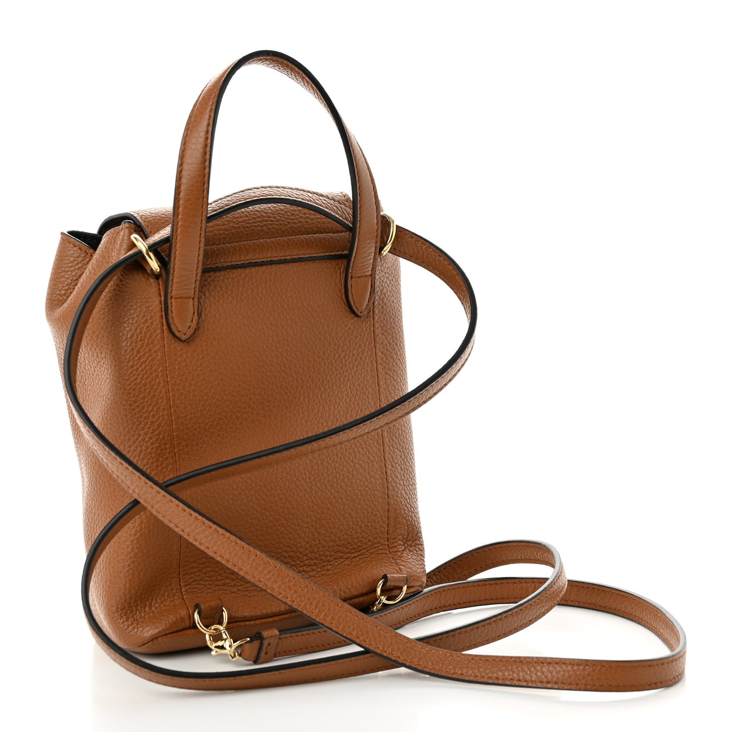 Grained Calfskin Mini Gancini Backpack Brown