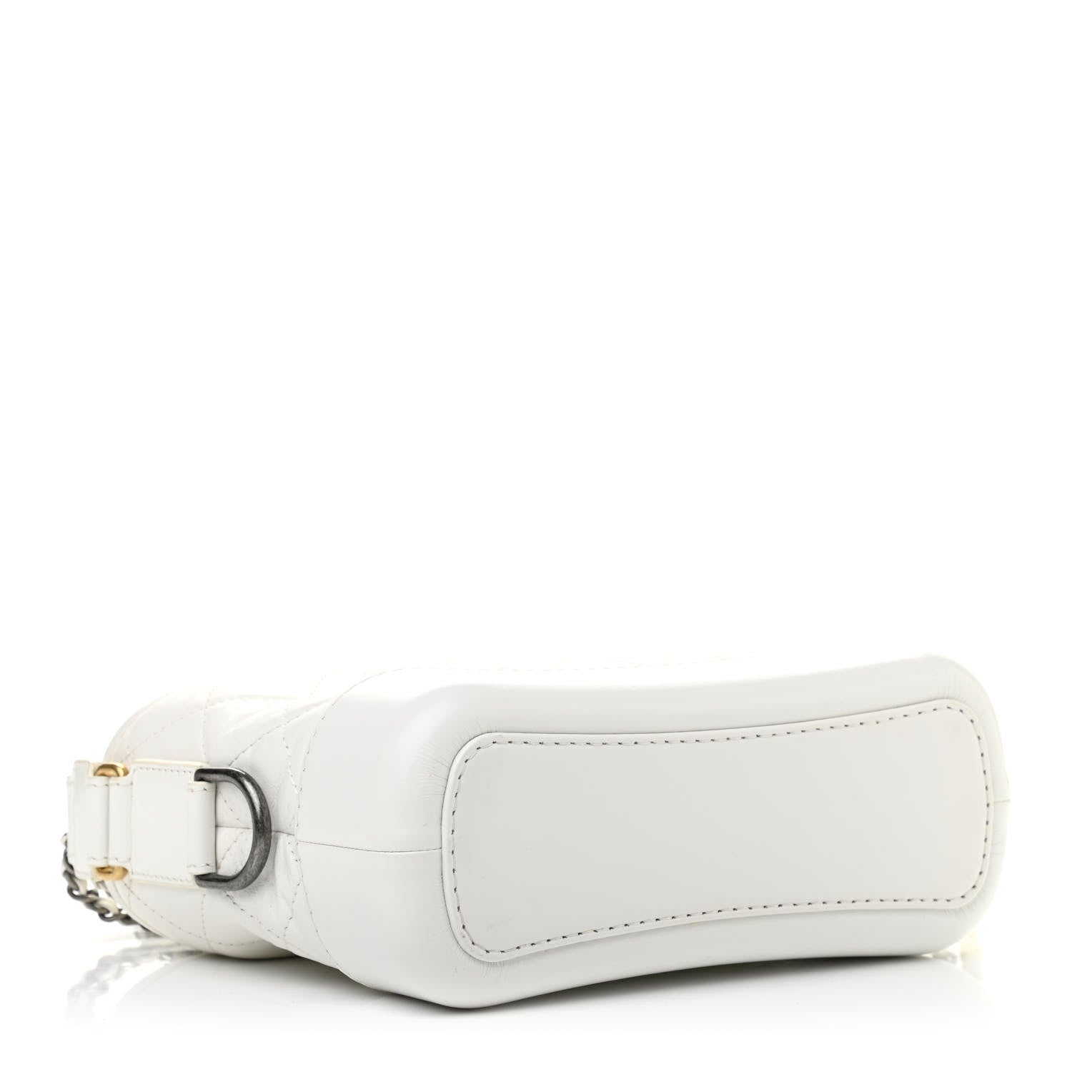 Chanel Aged Calfskin Quilted Small Gabrielle Hobo White 4 of 11
