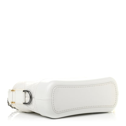 Chanel Aged Calfskin Quilted Small Gabrielle Hobo White 4 of 11