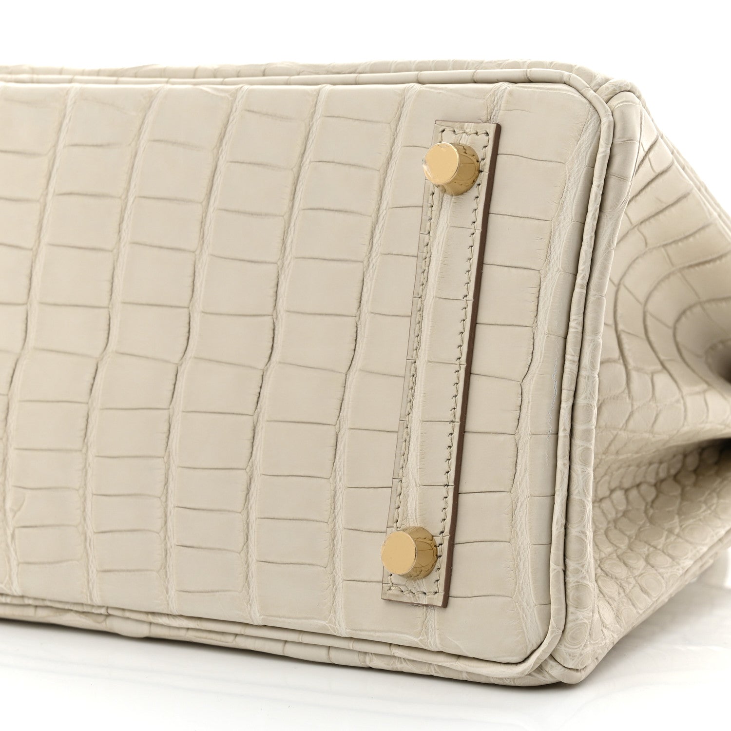 Hermes Matte Alligator Birkin 25 Beton 9 of 10
