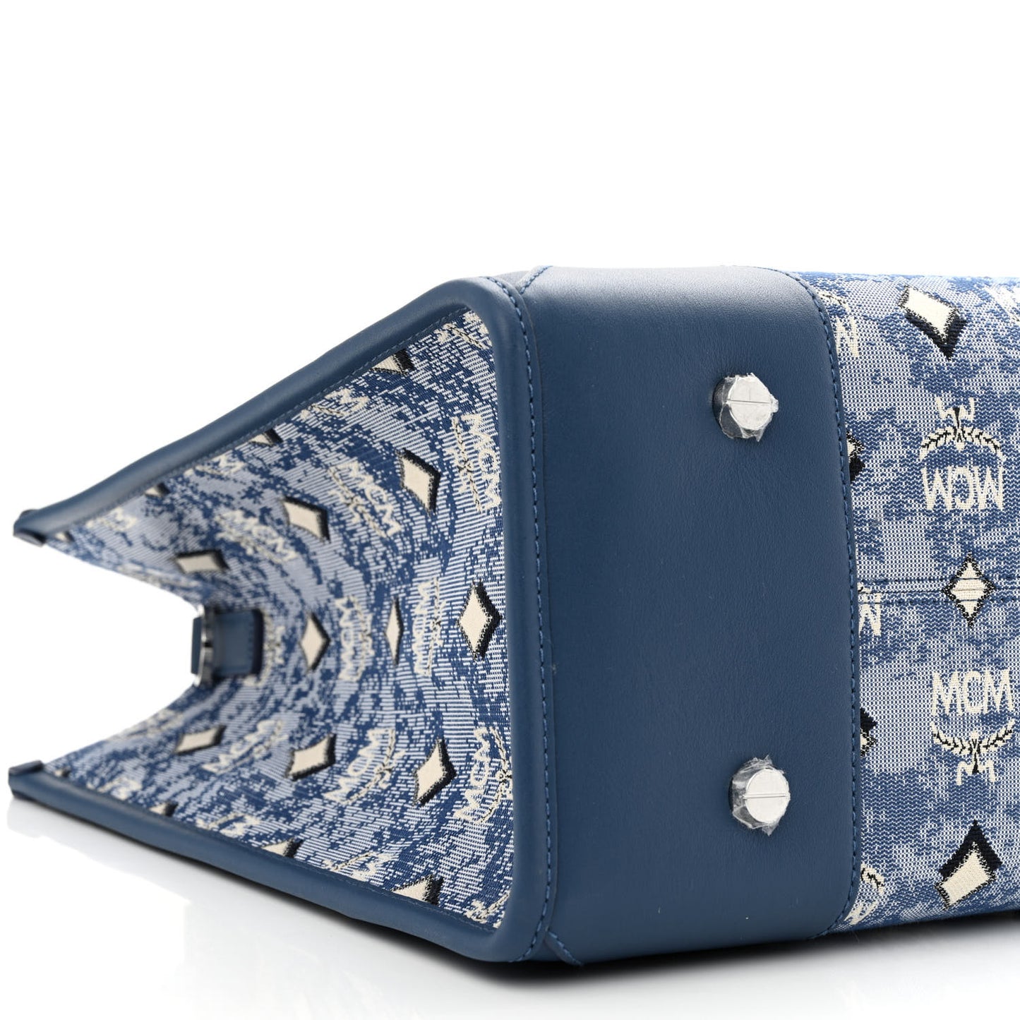 Jacquard Monogram Munchen Extra Large Tote Blue