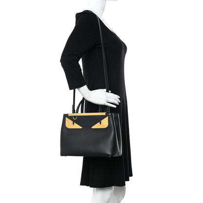 Fendi Vitello Century Metal Monster Eyes Petite 2Jours Tote Black 2 of 13