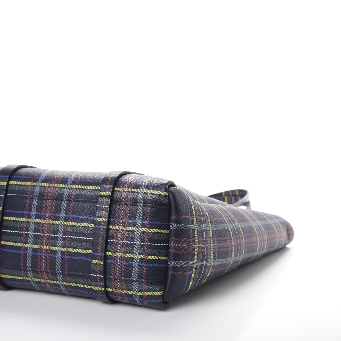 Calfskin Plaid XS Everyday Tote Bleu Navy Jaune