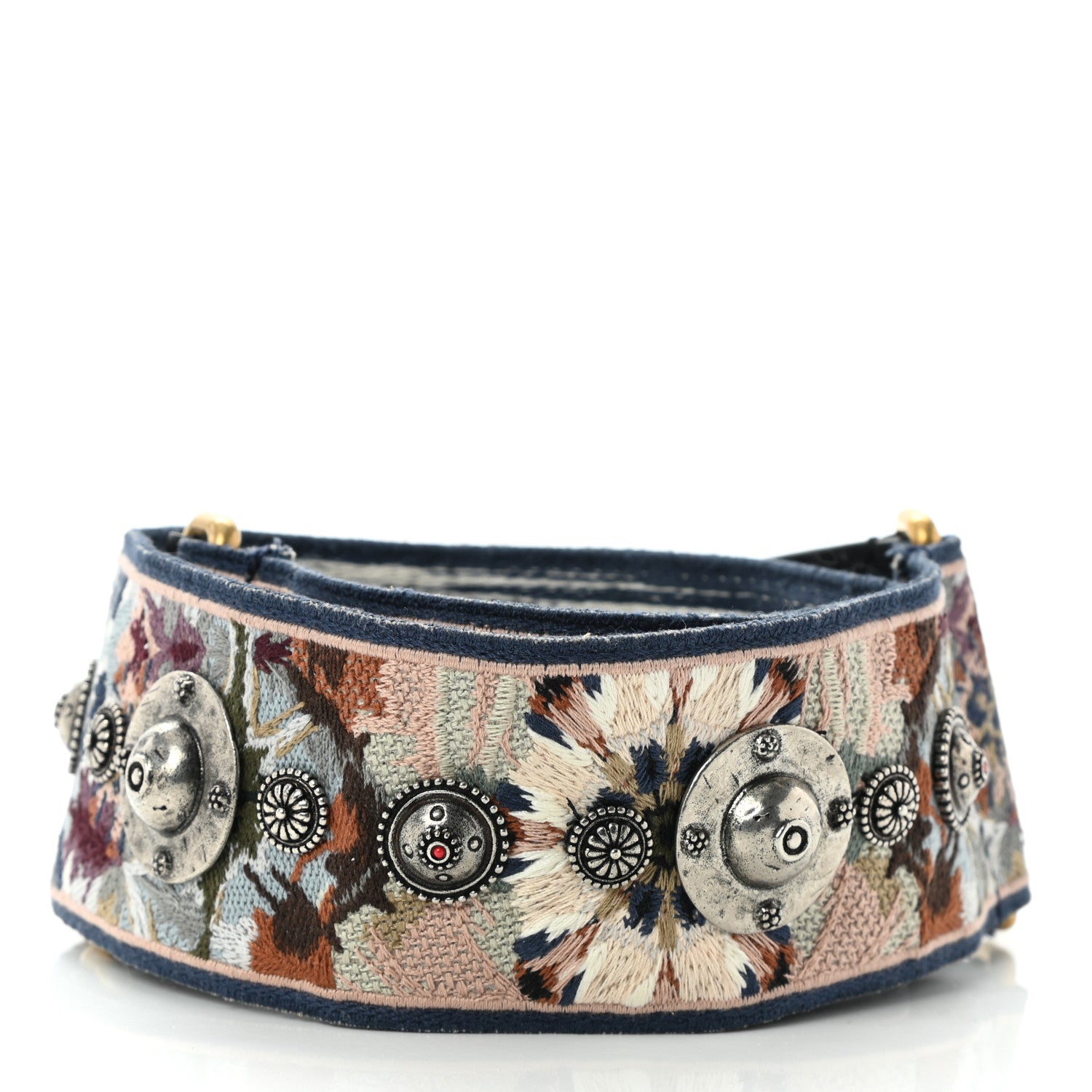 Christian Dior Canvas Embroidered Studded KaleiDiorscopic Shoulder Strap Multicolor 2 of 4