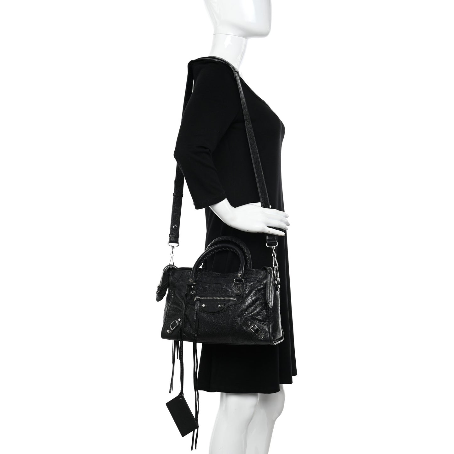 Agneau Classic Silver Hardware S City Black