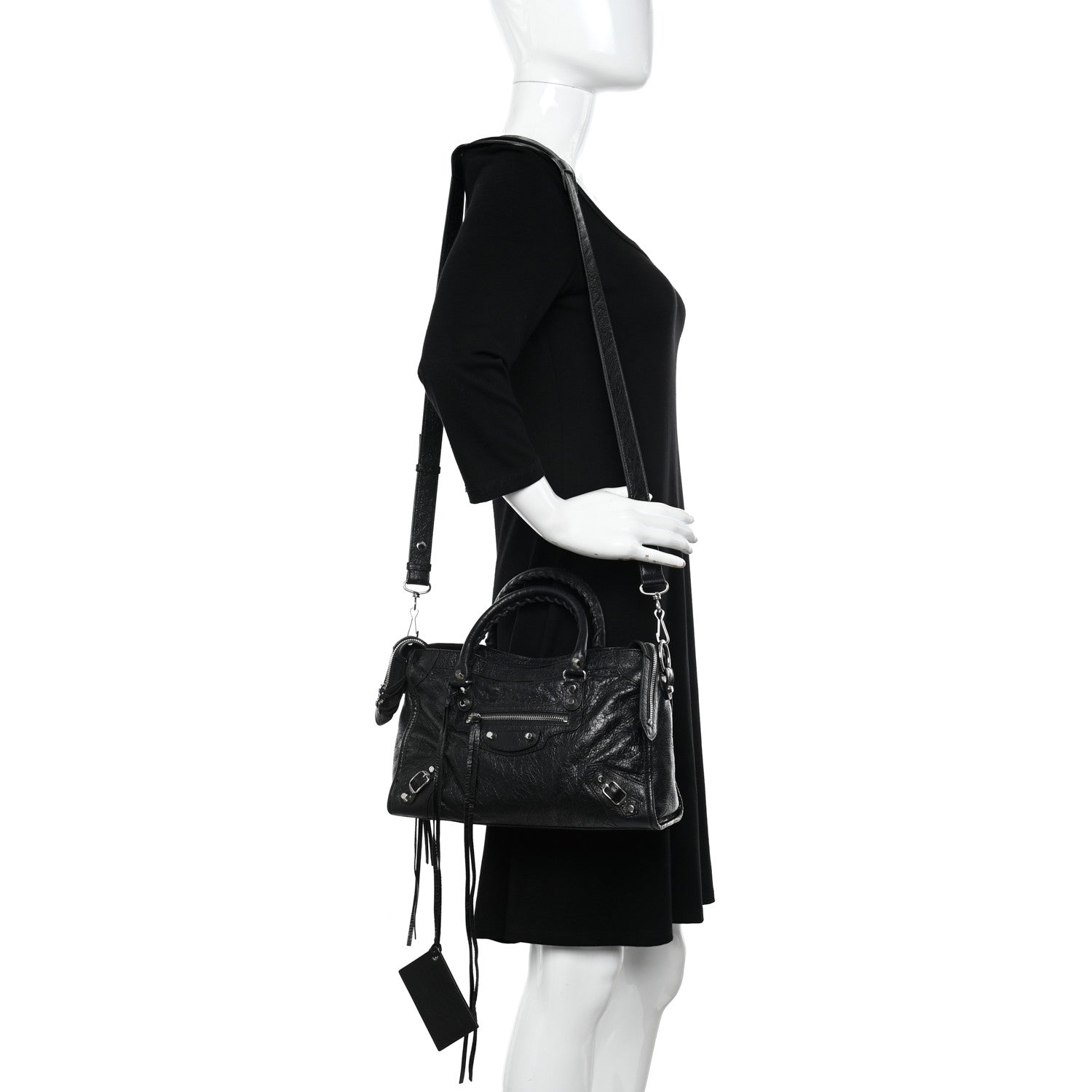 Balenciaga Agneau Classic Silver Hardware S City Black 2 of 10