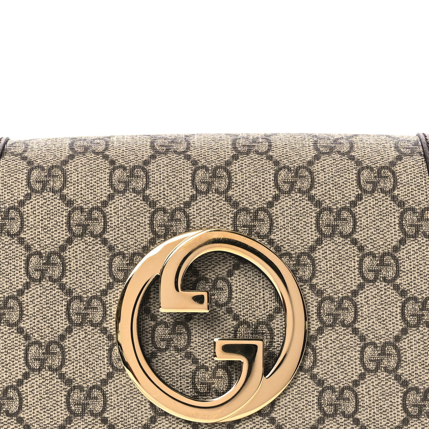 Gucci GG Supreme Monogram Textured Dollar Calfskin Blondie Belt Bag 90 36 Beige Ebony New Acero 9 of 11