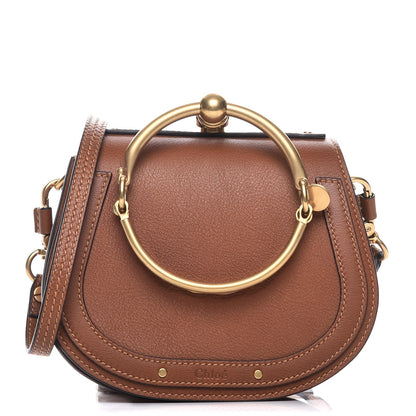 Chloe Calfskin Suede Small Nile Bracelet Bag Caramel 1 of 10