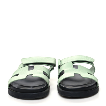 Hermes Epsom Womens Chypre Sandals 36 Vert Jade 2 of 10