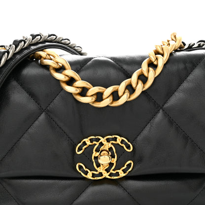 Chanel Goatskin Quilted Medium Chanel 19 Flap Black 8 of 10
