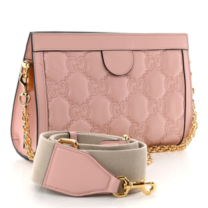 Gucci Calfskin GG Matelasse Small Slim Chain Shoulder Bag Perfect Pink Natural 3 of 10
