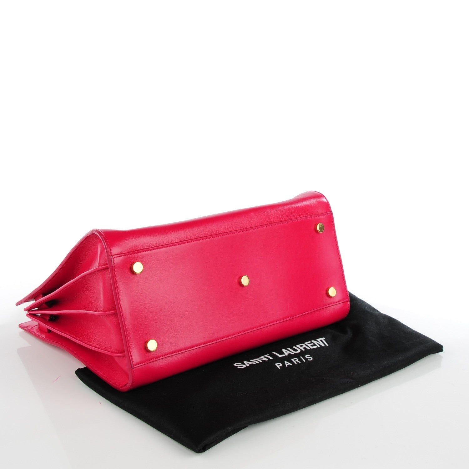 Saint Laurent Calfskin Small Sac De Jour Lipstick Fuchsia 4 of 7