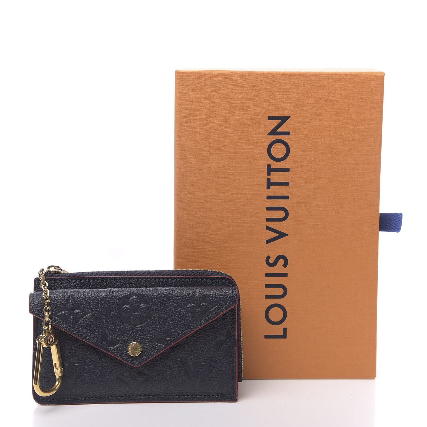Empreinte Recto Verso Card Holder Marine Rouge