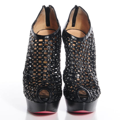 Christian Louboutin Kid Kasha 150 Booties 41 Black Silver 2 of 7