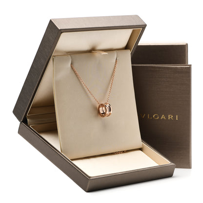 Bulgari 18K Rose Gold Diamond B.Zero1 Legend Pendant Necklace 7 of 7