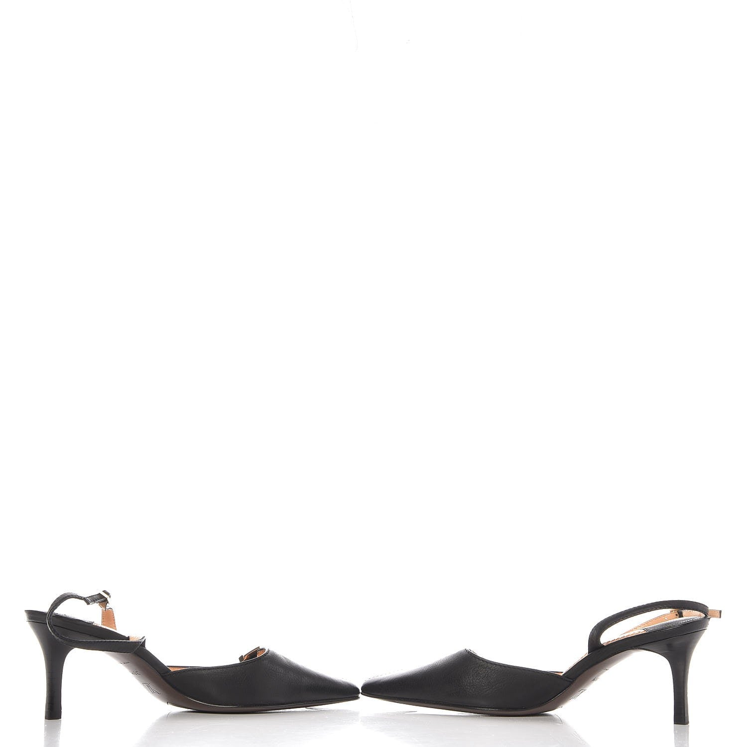Louis Vuitton Calfskin Slingback Dice Pumps 38 Black 7 of 11