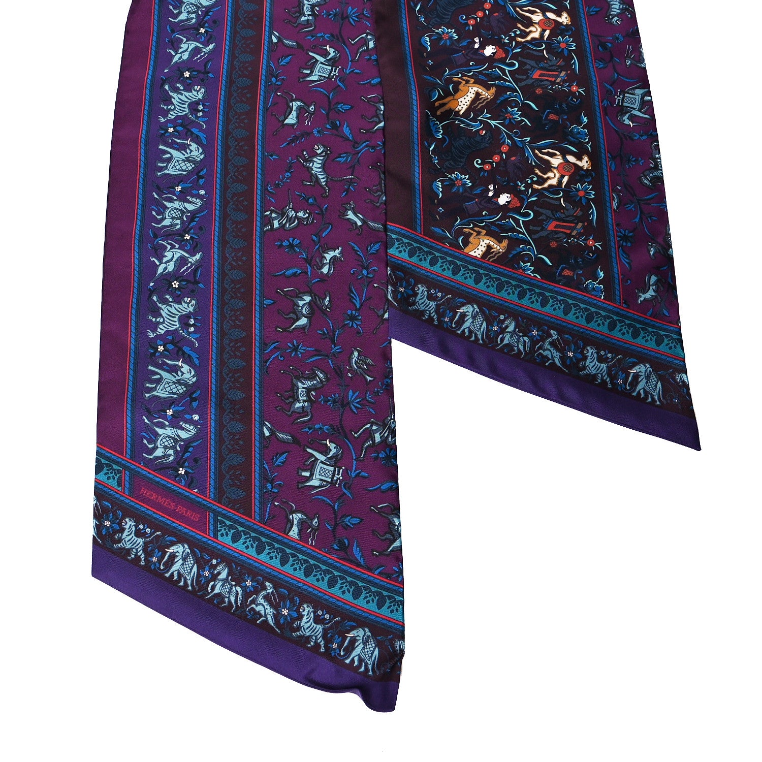 Hermes Silk Chasse En Inde Maxi Twilly 2 of 4