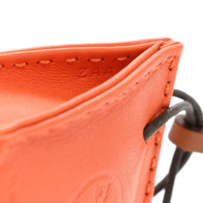 Hermes Milo Lambskin Swift Shopping Bag Charm Feu Gold 4 of 5