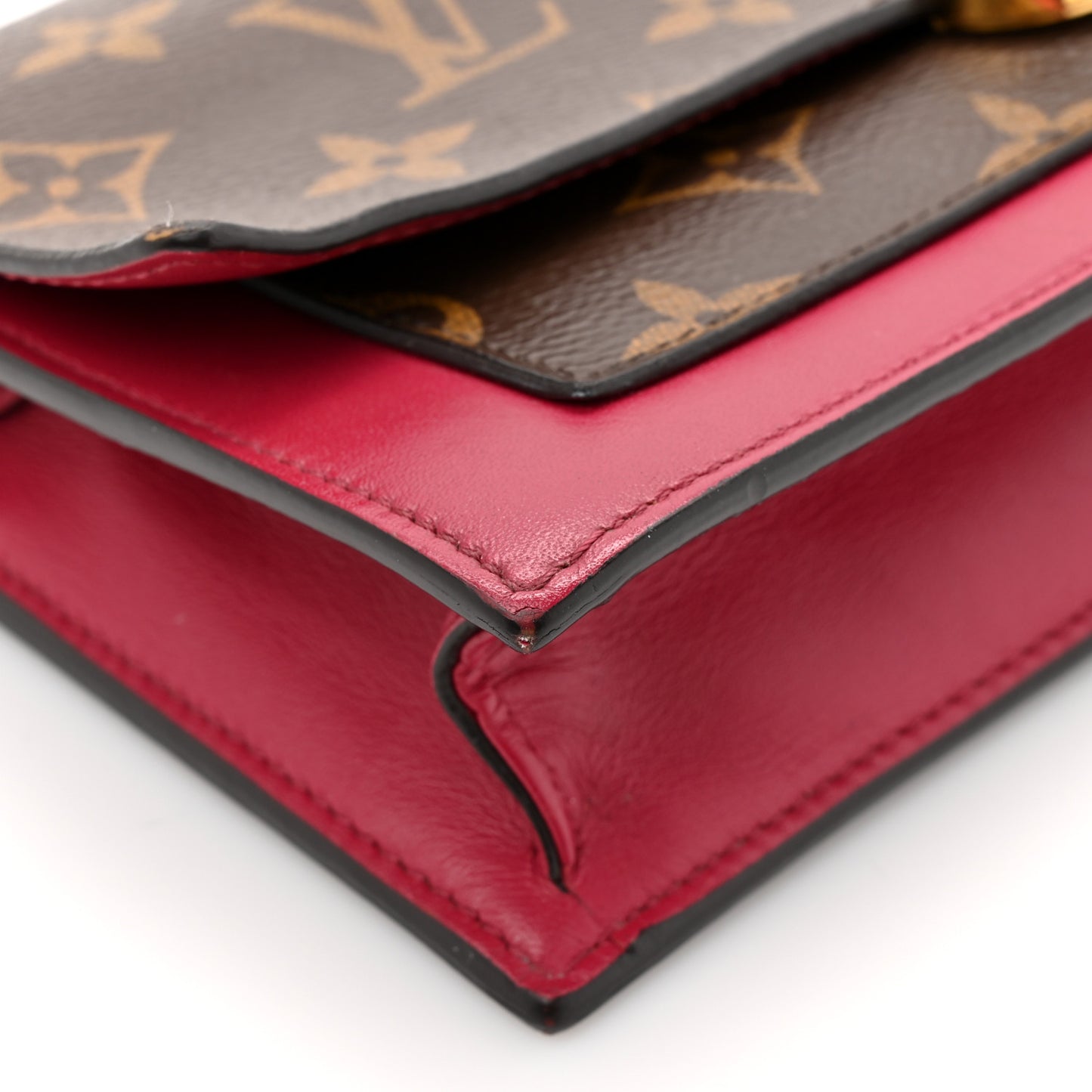 Monogram Flore Chain Wallet Fuchsia