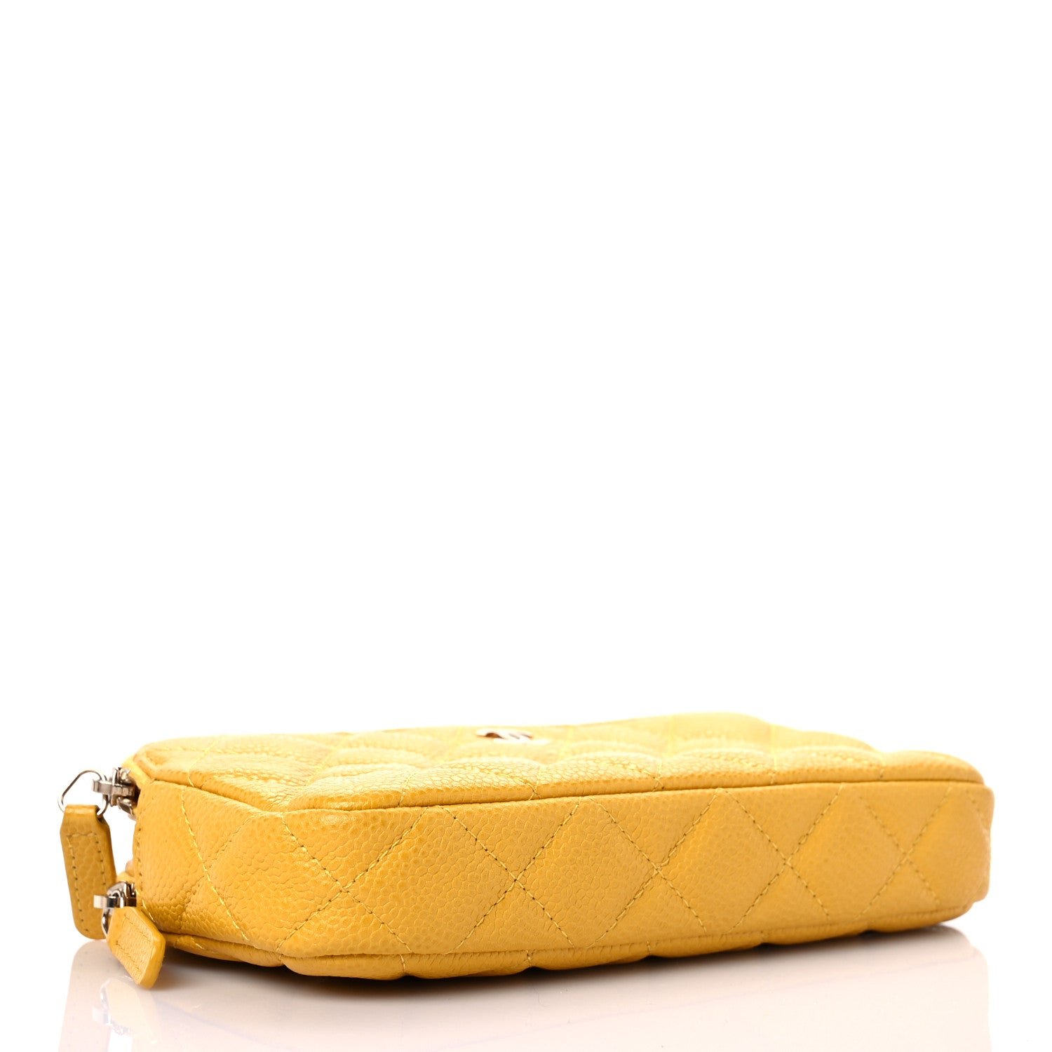 Chanel Caviar Quilted Small Clutch With Chain Yellow 4 of 18