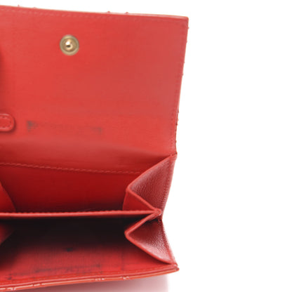 Christian Dior Patent Cannage Lady Dior Compact Wallet Red 6 of 12
