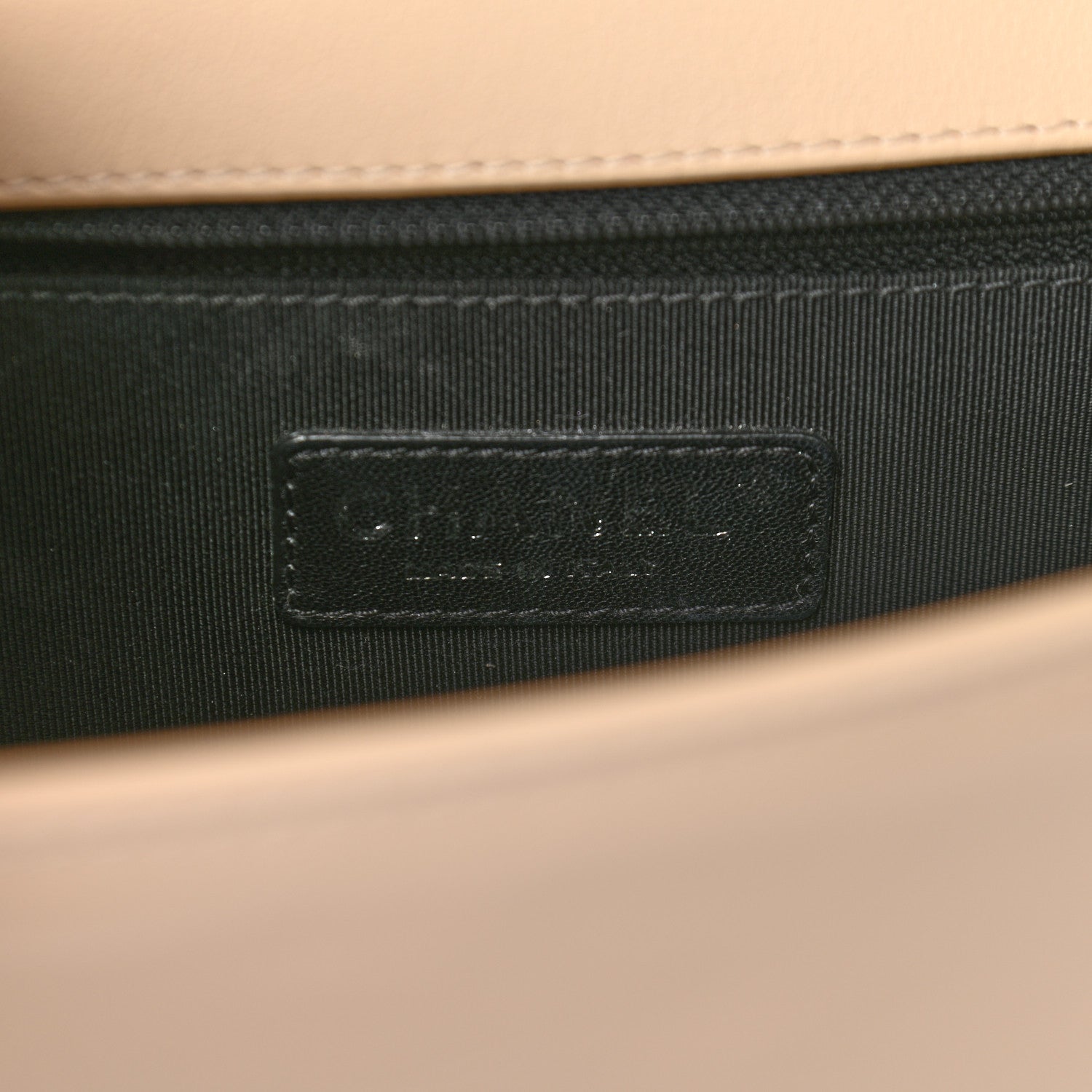 Chanel Patent Calfskin New Medium Boy Flap Plexiglass Beige 6 of 11