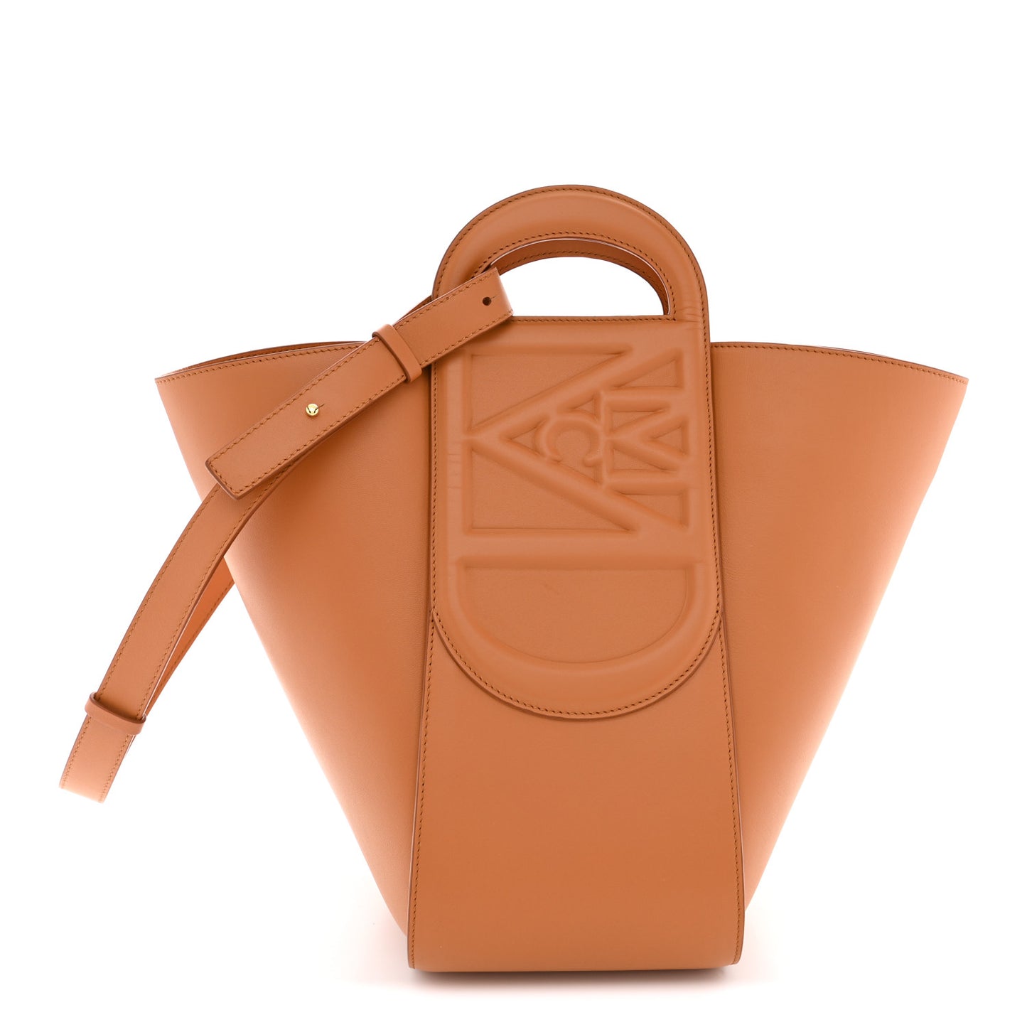 Calfskin Mode Large Travia Tote Cognac