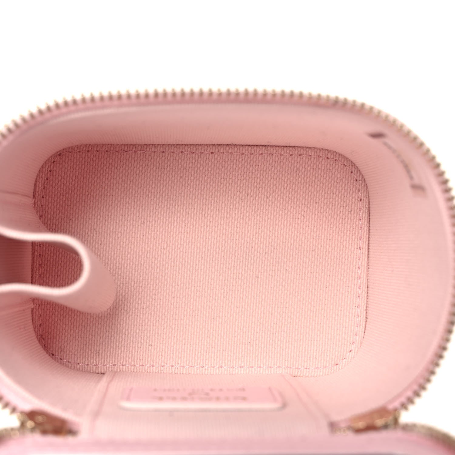 Chanel Lambskin Quilted Mini Vanity Case With Pearl Chain Light Pink 6 of 10