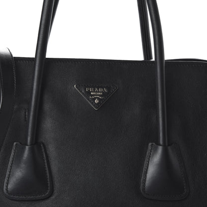 Prada Soft Calfskin Studded East West Tote Black 9 of 12