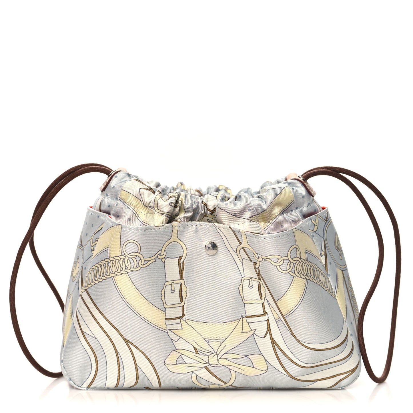 Silk Barenia Promenade du Matin Bandana 20 Bag Insert PM Gris Platine Jaune Milton Fauve