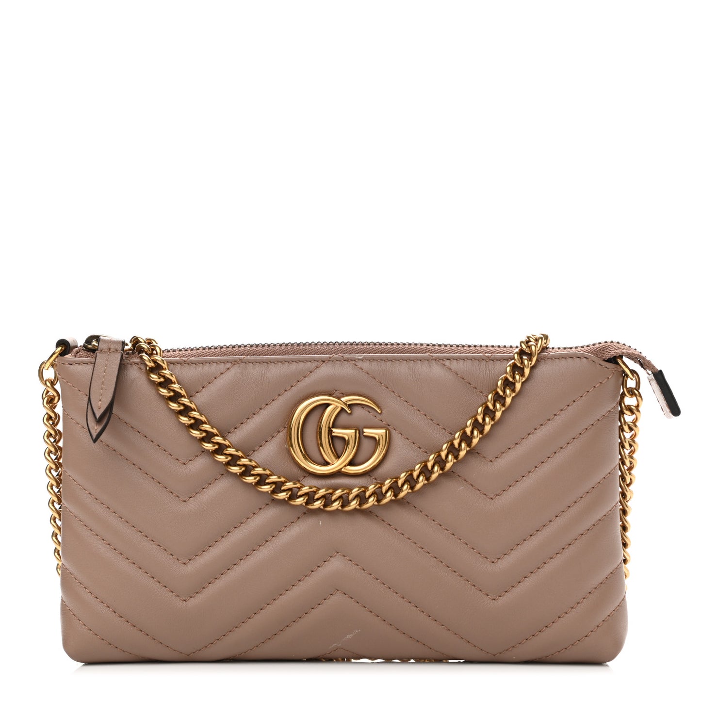 Calfskin Matelasse Mini GG Marmont Chain Bag Porcelain Rose