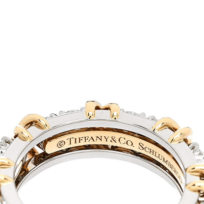 Tiffany Platinum 18K Yellow Gold Diamond Schlumberger Sixteen Stone Ring 52 6 4 of 6