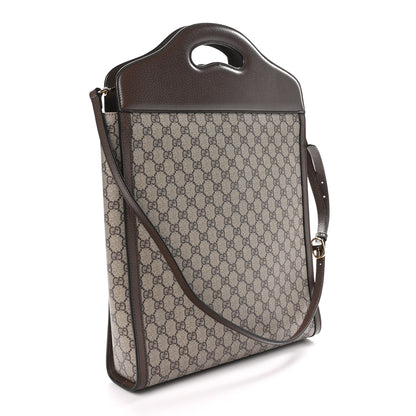 Gucci X BNF Supreme Monogram Textured Dollar Calfskin Bananya Print Top Slip Handle Tote Beige Ebony Multicolor New Acero 3 of 10