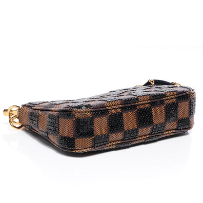 Louis Vuitton Damier Paillettes Mini Pochette Accessories Black 4 of 9