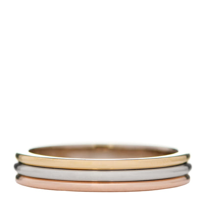 Cartier 18K Pink White Yellow Gold 3.8mm Trinity Wedding Band Ring 57 8 3 of 5