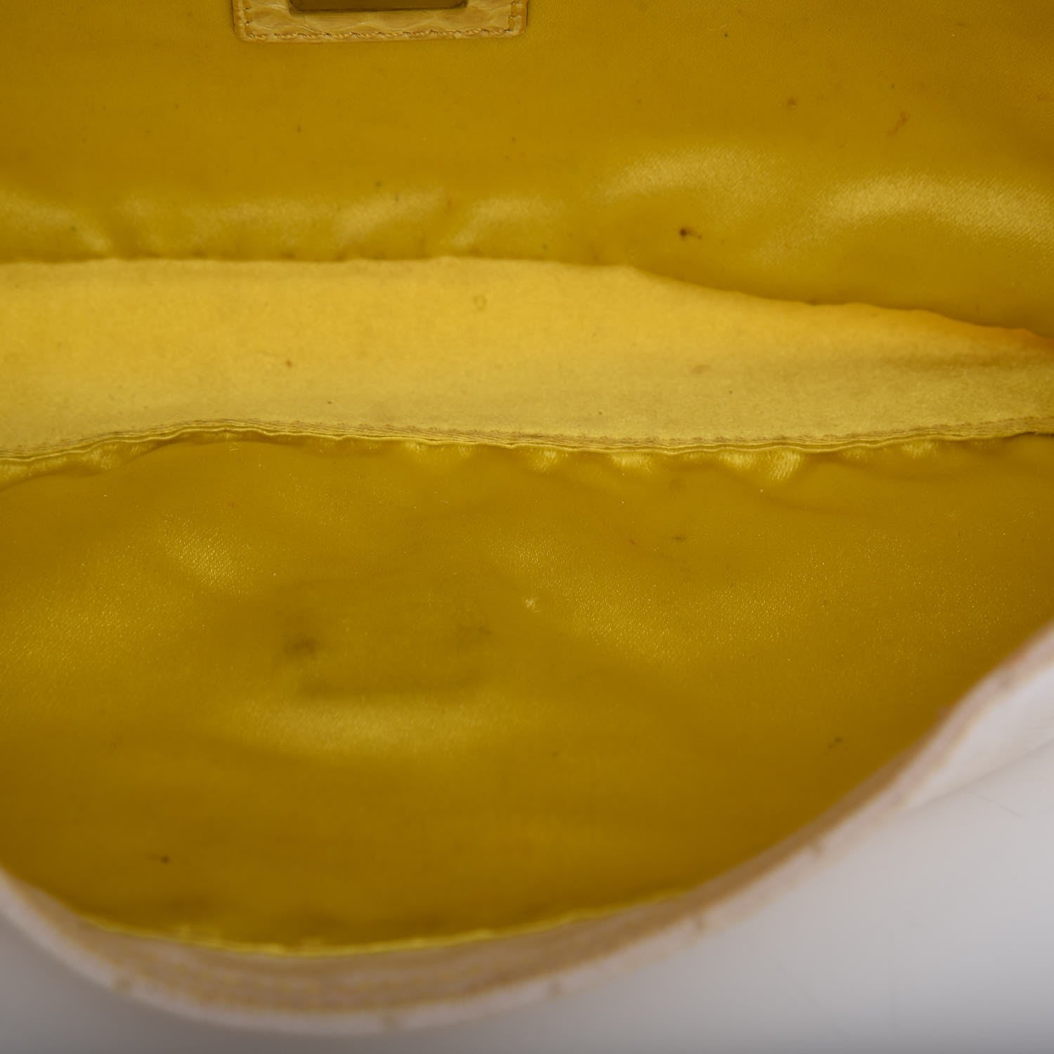 Fendi Denim Python Baguette White Yellow 11 of 21