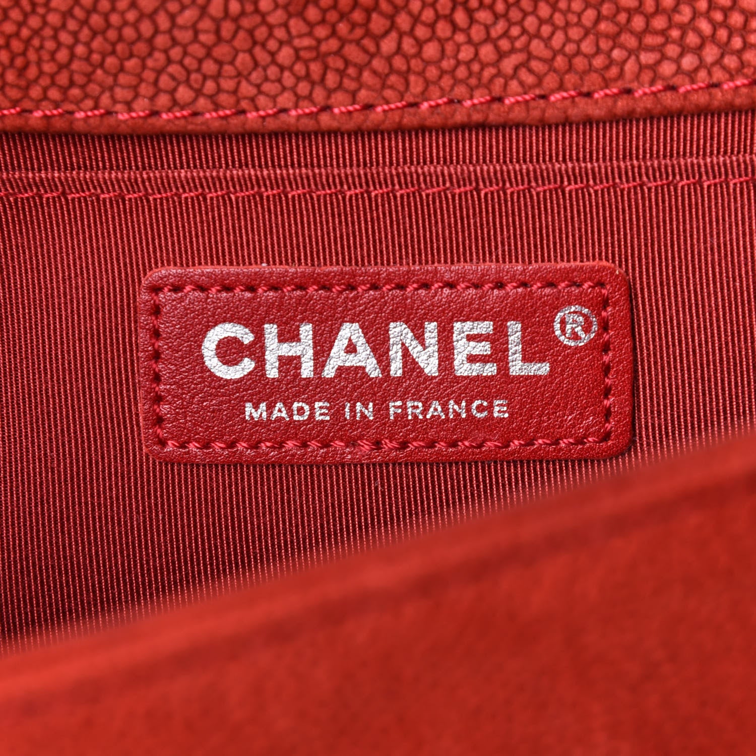 Chanel Suede Caviar Quilted Medium Boy Flap Red 6 of 11